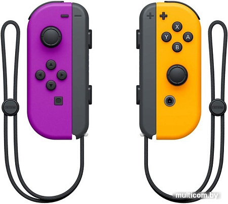 Геймпад Nintendo Joy-Con (неоновый фиолетовый/неоновый оранжевый)
