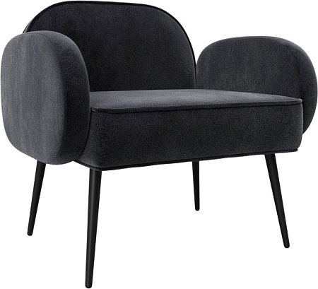 Интерьерное кресло Лига диванов Лига-086 132440 (велюр Tower 11 темно-серый)