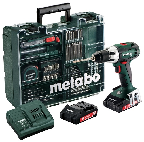 Дрель Metabo BS 18 LT 2.0Ah x2 Case Set