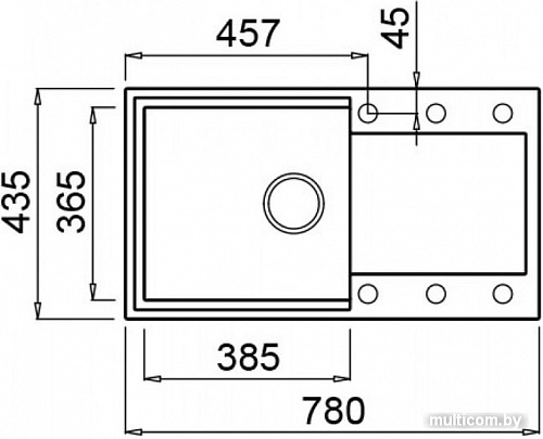 Кухонная мойка Elleci Easy 290 Bianco Titano 68