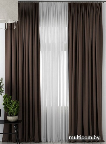 Комплект штор и гардин Pasionaria Блэкаут 480x230 (3 шт, венге)