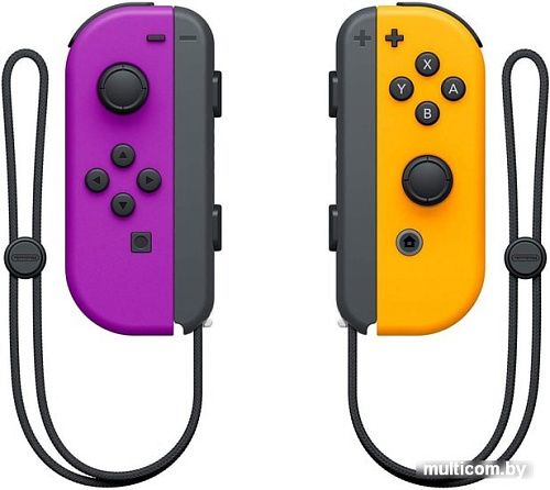 Геймпад Nintendo Joy-Con (неоновый фиолетовый/неоновый оранжевый)
