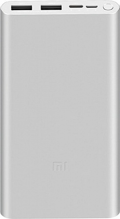 Портативное зарядное устройство Xiaomi Mi Power Bank 3 PLM13ZM 10000mAh (серебристый)
