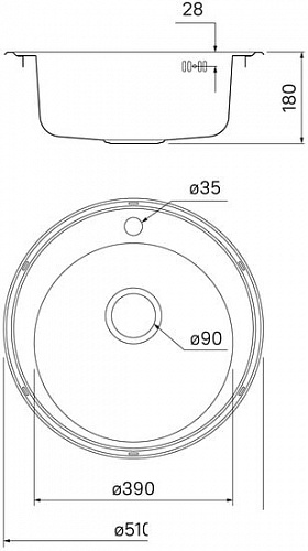 Кухонная мойка IDDIS Basic BAS51S0i77