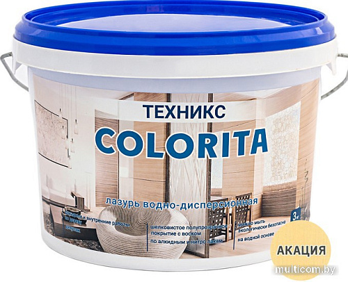 Лазурь Техникс Colorita ВД-АК-1 3 кг (акация)
