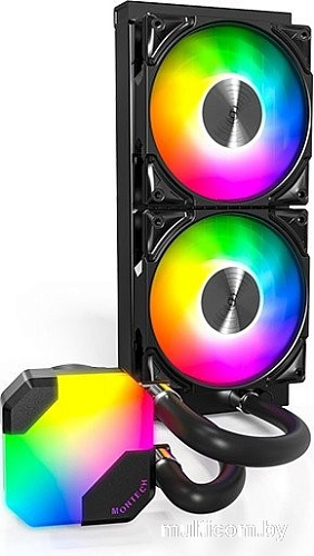 Жидкостное охлаждение для процессора Montech HyperFlow ARGB 240 (черный)