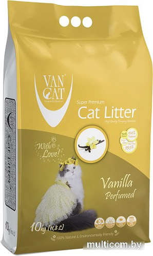 Наполнитель для туалета Van Cat Vanilla с ароматом ванили 10 кг