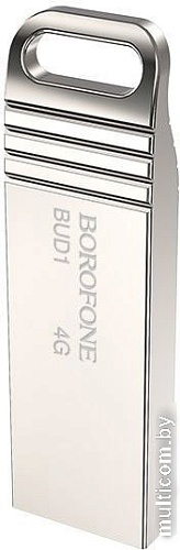 USB Flash Borofone BUD1 4GB (серебристый)