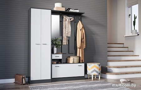 Стенка Империал Интер (антрацит/белый)