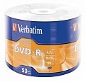 DVD-R диск Verbatim 4.7Gb 16x DL Matt Silver по 50 шт. в плёнке 43791