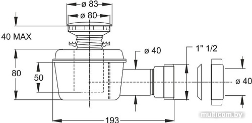 Сифон Bonomini 5494CR80B0