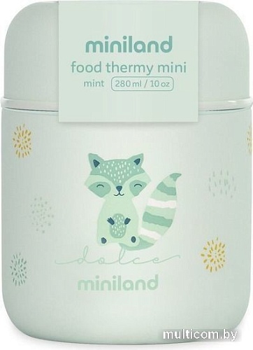 Термос для еды Miniland Thermy Dolce Mini 280мл (бирюзовый/енот)