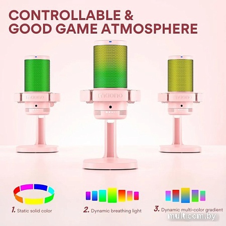 Проводной микрофон Maono DGM20 (розовый)