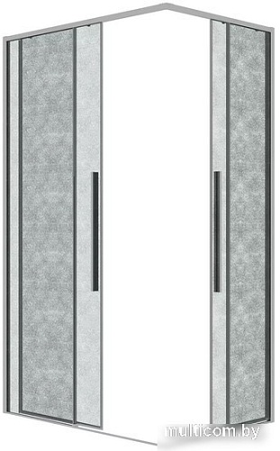 Душевая дверь Grossman Galaxy 70x195 1/2.K33.01.70.10.02 (хром/шиншилла стекло)