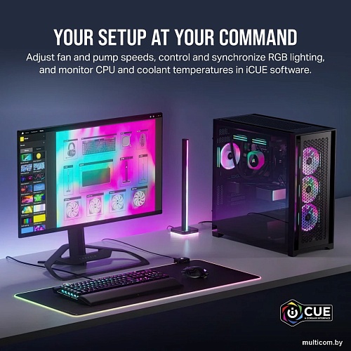 Жидкостное охлаждение для процессора Corsair iCUE LINK H150i RGB White CW-9061006-WW