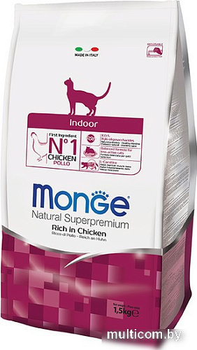 Корм для кошек Monge Indoor Rich in Chicken 1.5 кг