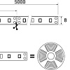 Светодиодная лента AKS Двухцветная 9.6 W/m (5м, теплый-холодный белый)