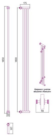 Полотенцесушитель Сунержа Хорда ПП 1800х195 00-4124-1800