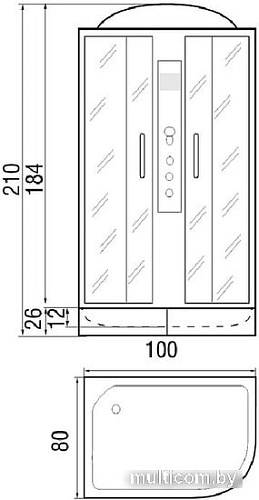 Душевая кабина River Desna 100/80/26 MT R