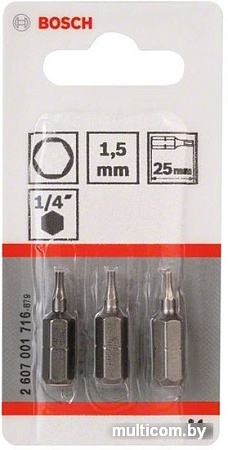 Набор бит Bosch 2607001716 3 предмета