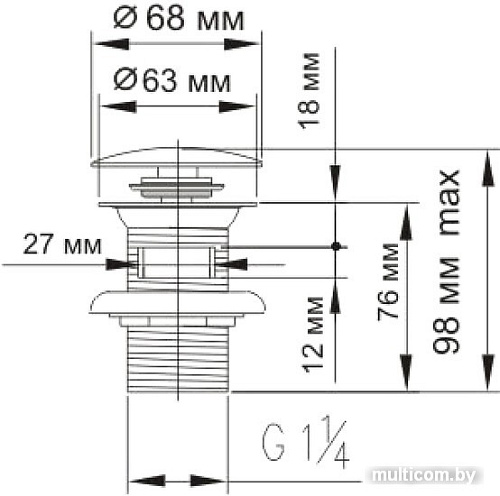 Донный клапан Zollen SP90001