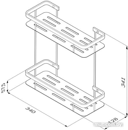 Мебель для ванных комнат AM.PM Полка Sense L A7453200