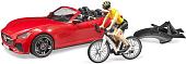 Легковой автомобиль Bruder Roadster спортивный с фигуркой 03485