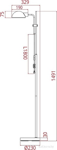 Торшер Arte Lamp Zetta A7055PN-1BK