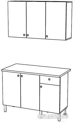 Кухня Горизонт Point 120 (белый)