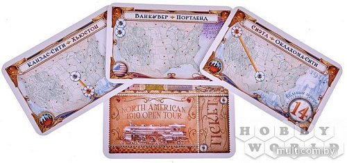 Настольная игра Мир Хобби Ticket To Ride: Америка 1910 (дополнение)