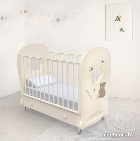 Классическая детская кроватка Nuovita Stanzione Honey Bear Swing (ваниль)