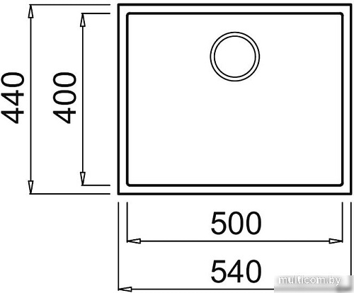 Кухонная мойка Elleci Quadra 105 Undermount Bianco Antico 62
