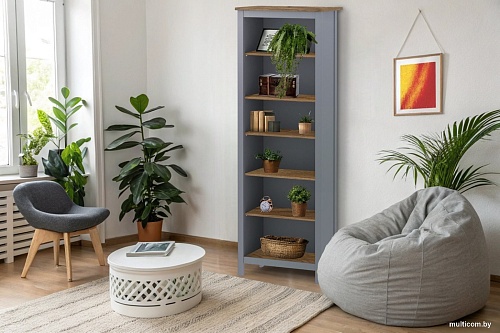 Стеллаж Mio Tesoro Сага 70 2.08.07.110.15 (серый/ясень)