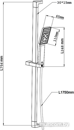 Душевой гарнитур Omnires JimJim-S