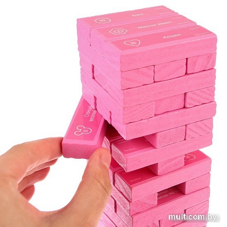 Настольная игра Sima-Land Падающая башня. Для лучших подруг. Минни Маус 1175664