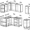 Интермебель Микс Топ-11 1.9x1.5м левая (дуб каньон-вудлайн кремовый-венато)