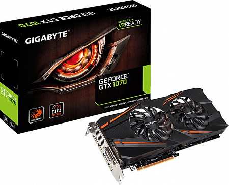 Видеокарта Gigabyte GeForce GTX 1070 Windforce OC 8GB GDDR5 [GV-N1070WF2OC-8GD]