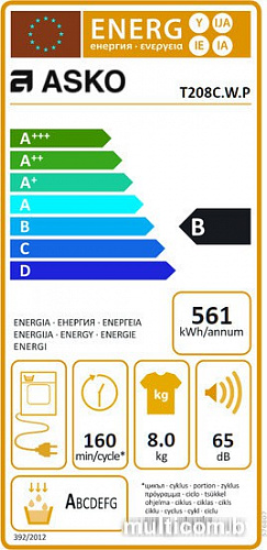 Сушильная машина ASKO T208C.W.P