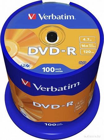 DVD-R диск Verbatim 4.7Gb 16x 43549 (100 шт.)
