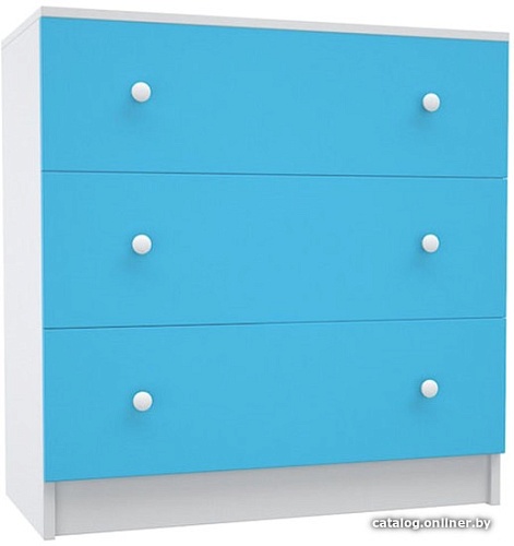 Комод МДК Феникс КМ1Ф-Г с 3 ящиками 820x800x418 (голубой)