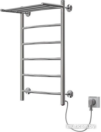 Полотенцесушитель ZorG Орион Лесенка с полкой 50x80, 70 вт (К-таймер, дуга, справа)