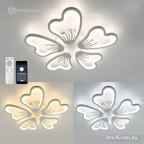 Припотолочная люстра Estares Glory 100W 5F-APP-625х70-WHITE/WHITE-220-IP20