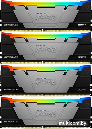 Оперативная память Kingston FURY Renegade RGB 4x8ГБ DDR4 3200 МГц KF432C16RB2AK4/32
