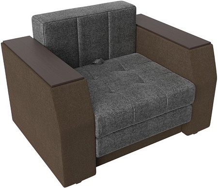 Кресло-кровать Лига диванов Атлантида 113882 (рогожка, серый/коричневый)