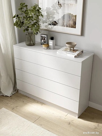 Комод Горизонт Нео 1050 4 ящика (белый)