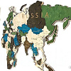 Подложка для пазла Woodary Для карты мира XXL 3241