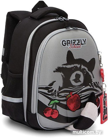 Школьный рюкзак Grizzly RAZ-186-7 (серый)
