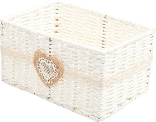 Корзина Natural House Сердечко EW-60 S (белый)