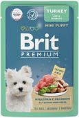 Brit Premium для щенков мини пород индейка с яблоком в соусе 85 г