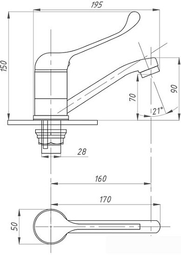 Смеситель ПрофСан ПСМ-215-055